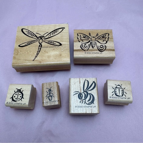 Stampin’ Up! Bunch O’ Bugs Rubber Stamp Set (2000, Retired) 🐞🦋🐝 - Picture 4 of 6